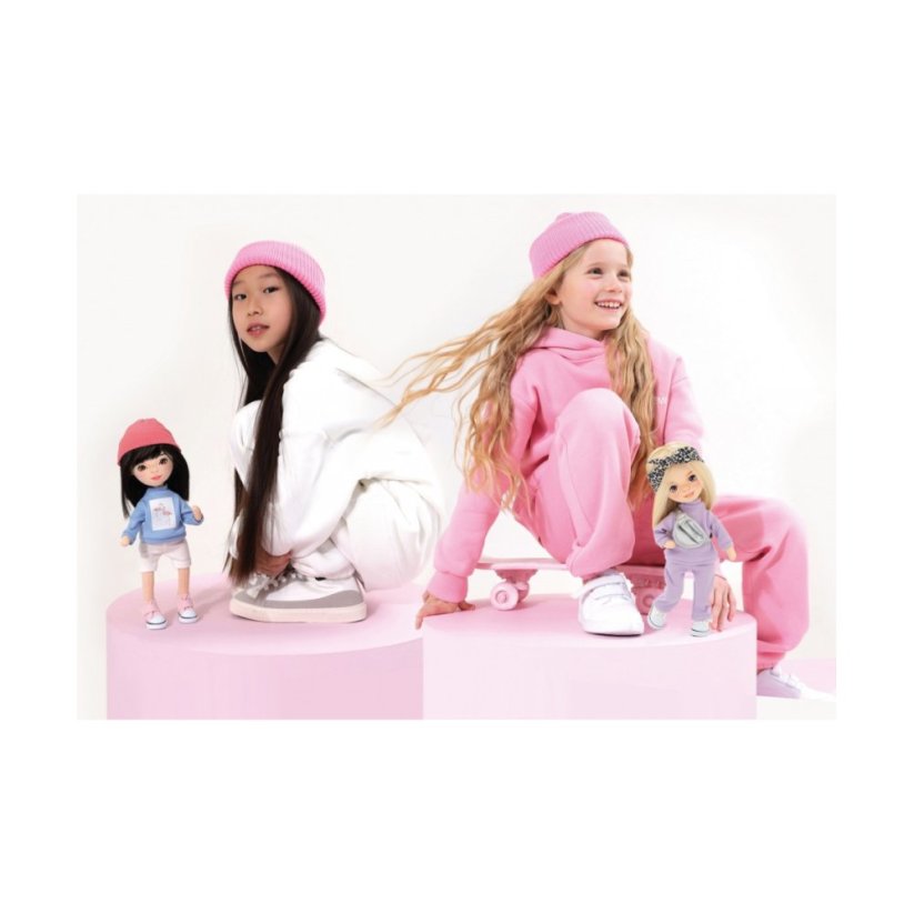 Látková panenka Orange Toys - Sweet sisters Tina - Pink Dress with Sequins