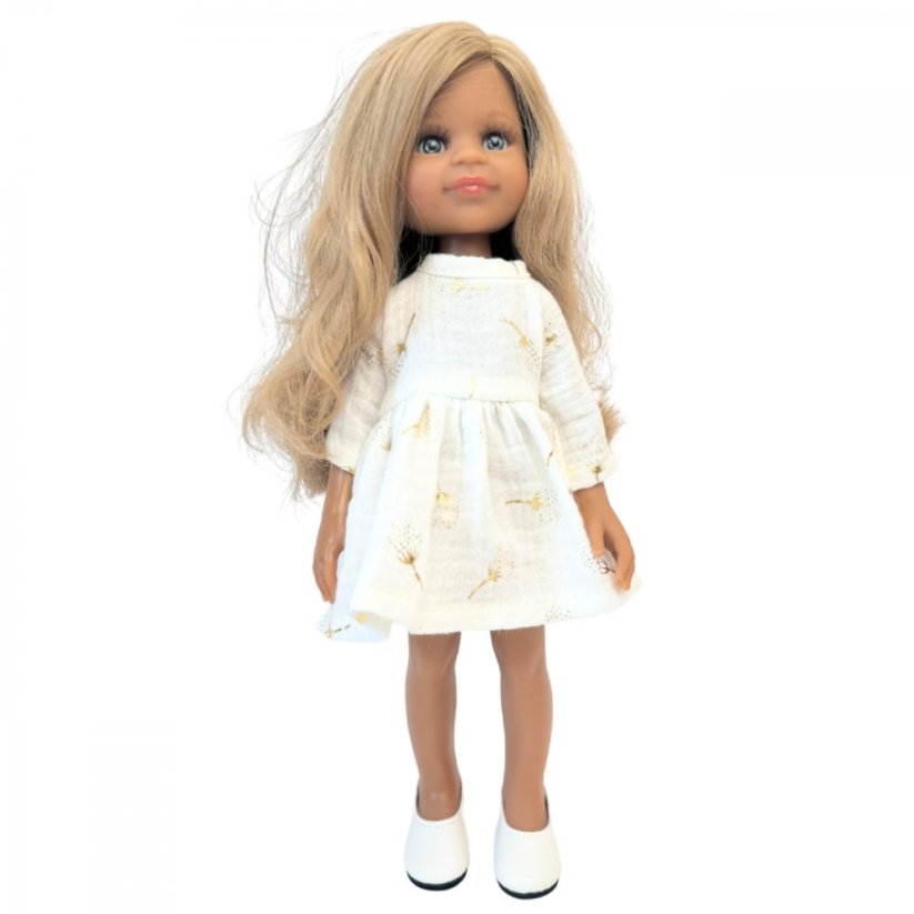 Šaty pro panenku Paola Reina a Minikane 32 cm By Loli - Classic - White Gold
