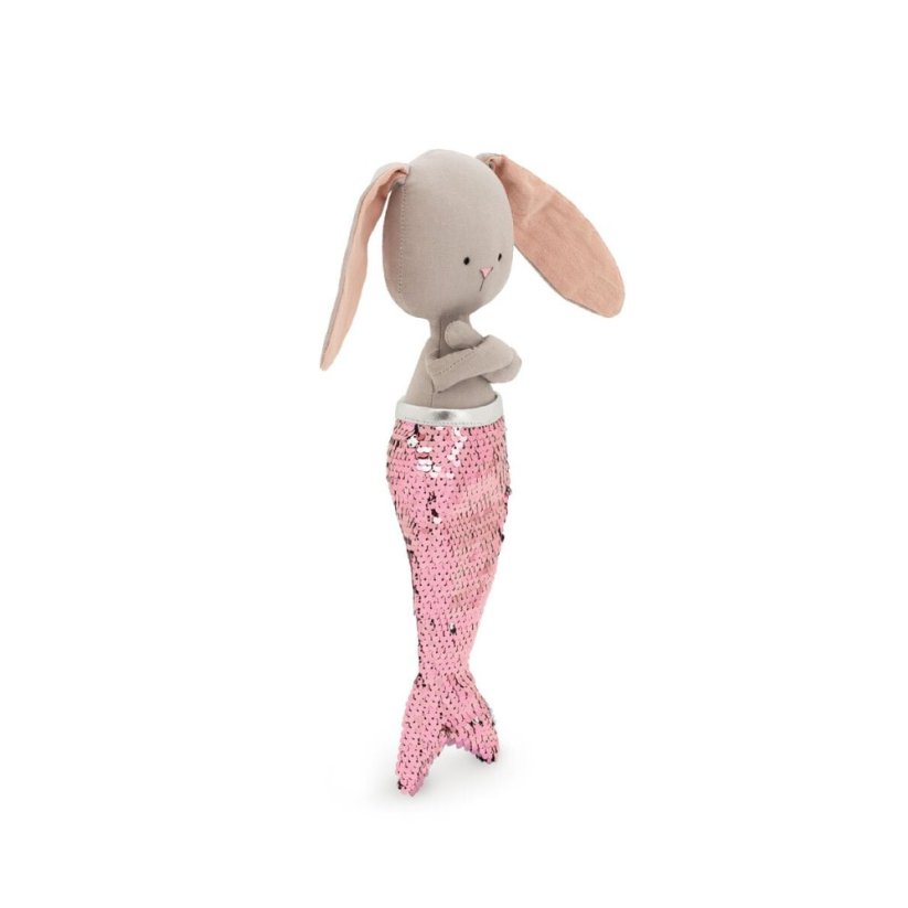 Látkový zajíček s ploutví 30 cm Cotti Motti Orange Toys - Lucy Mermaid tail