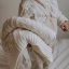 Deka ze 100% merino vlny My Memi - Wool Collection - Cream