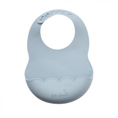 Silikonový bryndák Jack O Juno - Bib Poppy pale blue