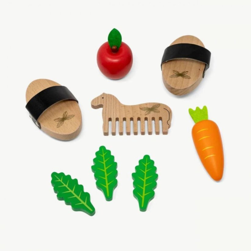 Dřevěný set pro krmení a péči o koně By Astrup - Hobby Horse