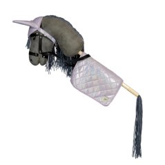 Čabraka s dekou na sedlo pro hobby horse koníka By Astrup - Purple Glitter