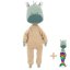 Látkový dráček s extra ploutví 30 cm Cotti Motti Orange Toys - Andy / Mermaid tail
