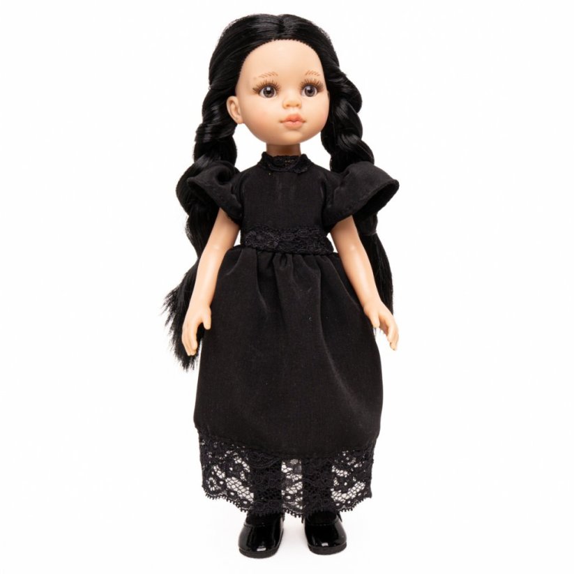 Šaty pro panenku Paola Reina a Minikane 32 cm By Loli - Wednesday Long Lace Dress