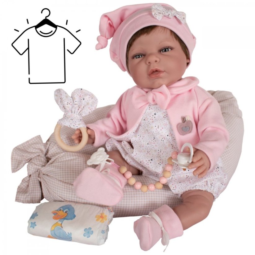 Oblečení pro panenku o velikosti 45cm De Cuna - Pink set