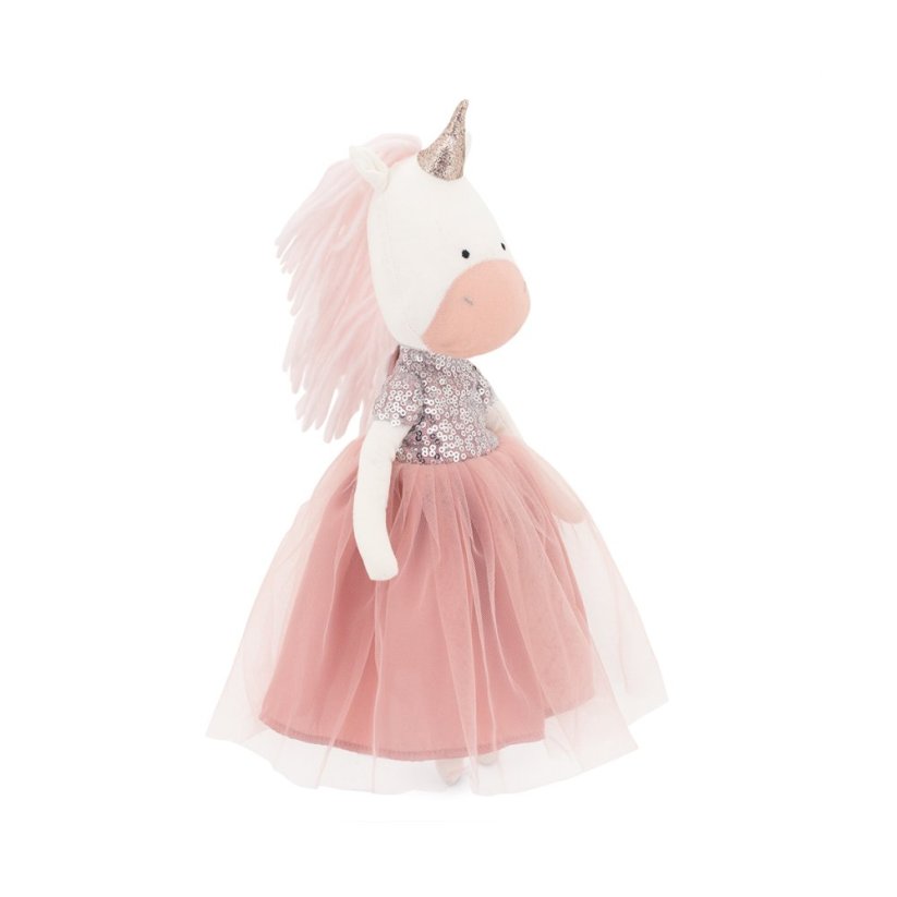 Látkový jednorožec s extra ploutví 29 cm Orange Toys - Daphne The Unicorn - Pink Dress \ Mermaid tail