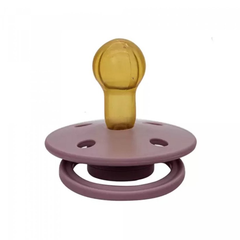 Dudlíky Rebael z přírodního kaučuku 2 ks - Plum/Champagne - 6-18 měsíců (velikost 2)