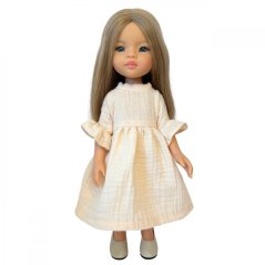 Šaty pro panenku Paola Reina a Minikane 32 cm By Loli - Fairy long - Cream