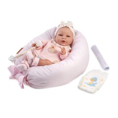 Realistické miminko s měkkým tělem 45cm De Cuna - Reborn Nala
