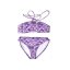 Kostým mořské panny Kuaki Mermaids - ocas, monofin ploutev a plavky - set 4 ks - Rainbow Lila - L 12-15 let