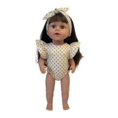 Body a čelenka pro panenku Baby Born 43cm - Fairy - Beige flowers