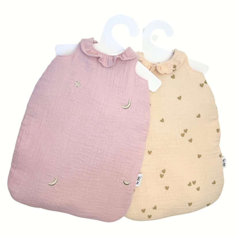 Spací vak pro panenku do velikosti 36 cm By Loli - Pink dream