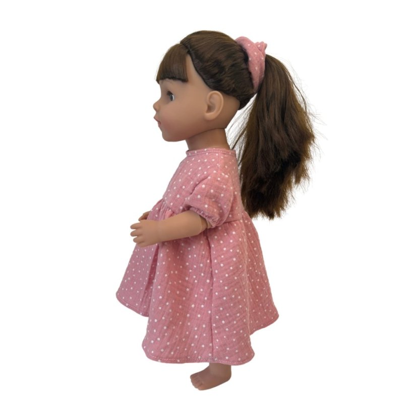 Šaty pro panenku Baby Born 43cm - Romance - Pink dots