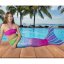 Kostým mořské panny Kuaki Mermaids - ocas, monofin ploutev a vrchní díl plavek - set 3 ks - Capri - XS 6-8 let