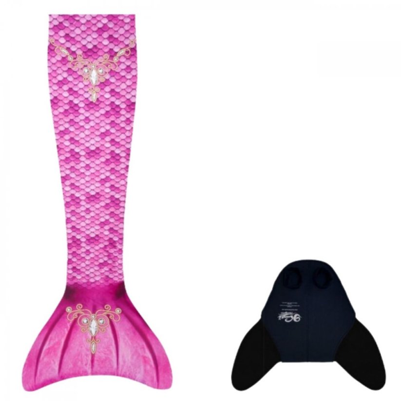 Kostým mořské panny Kuaki Mermaids - Mořský ocas a monofin ploutev - Princess - L 12-15 let