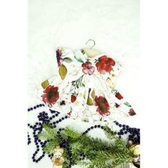 Šaty pro panenku Boho / BY LOLI - Christmas flowers