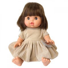 Šaty pro panenku 34 cm By Loli - Boho - Corduroy latte