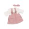 Růžové šatičky s tričkem a mašlí pro pejska Lucky Doggy - Stylish Vacation