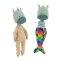 Látkový dráček s extra ploutví 30 cm Cotti Motti Orange Toys - Andy / Mermaid tail