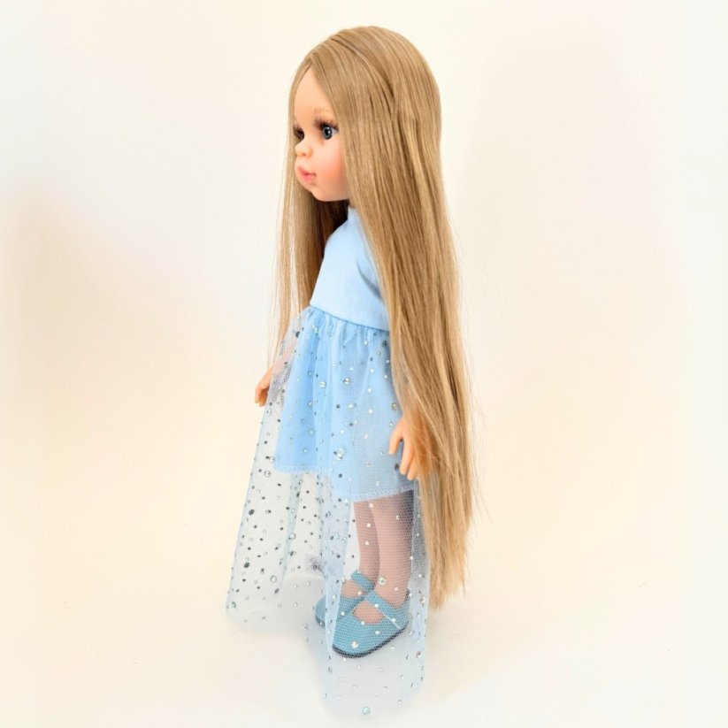 Šaty pro panenku Paola Reina a Minikane 32 cm By Loli - Glittery blue