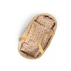 Košík pro panenku Mini Mommy By Astrup - Natural 50 cm