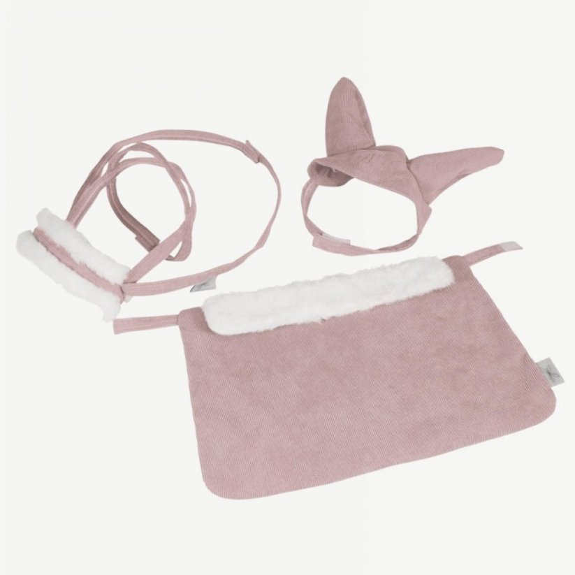 Čabraka s uzdečkou a dekou na hobby horse koníka By Astrup - Dusty Rose
