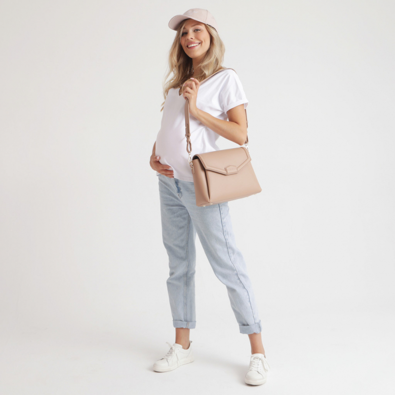 Kabelka a organizér na kočárek 2v1 Joissy MIDI - Mauve rose