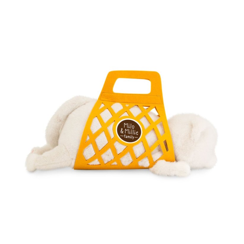 Plyšová ležící kočička v plstěném vaku Orange Toys 56 cm - Milo the White Cat