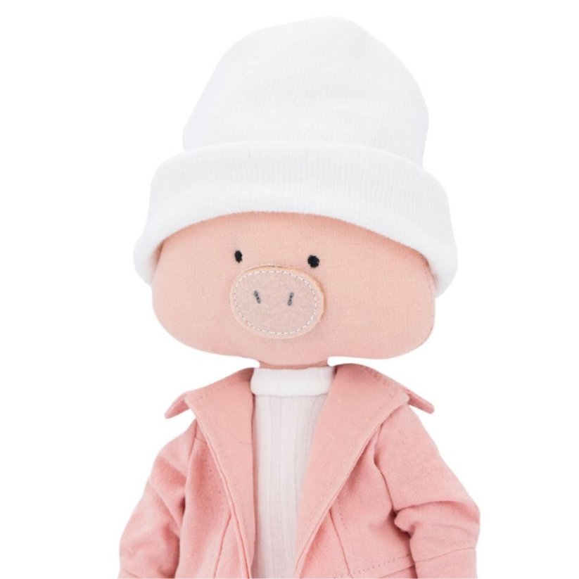 Látkové prasátko 30 cm Cotti Motti Orange Toys - Nicky in Pink jacket