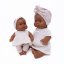 Šaty a čelenka pro panenku Los Peques 21 cm - By Loli - Boho Muslin Cream