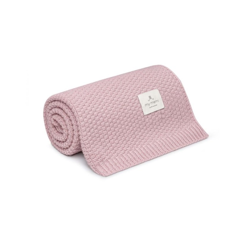 Deka ze 100% merino vlny My Memi - Light wool Collection - Pink