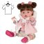 Oblečení pro panenku o velikosti 45cm De Cuna - Pink and beige set