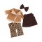 Set oblečení pro pejska Lucky Doggy - Leopard Fur outfit