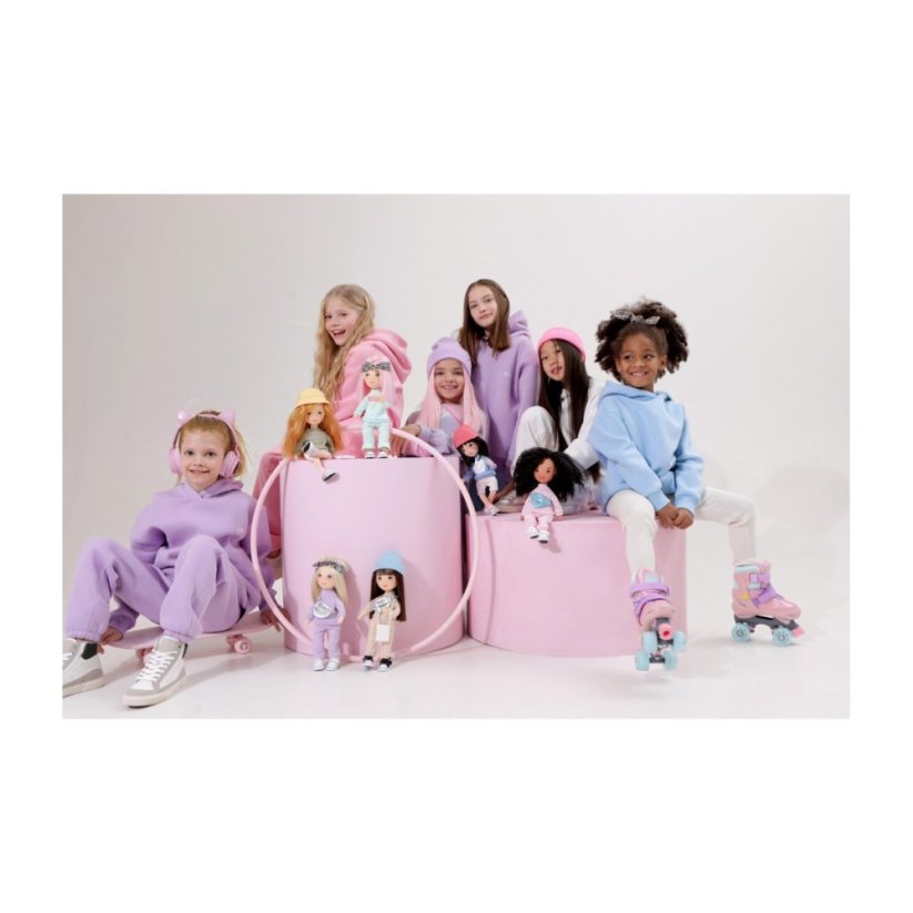 Látková panenka Orange Toys - Sweet sisters Tina - Pink Tracksuit