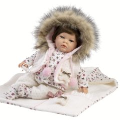 Realistické miminko s měkkým tělem 45cm De Cuna - Maria