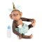 Realistická panenka opička Lulu 36cm Muñecas De Cuna - Blue Unicorn
