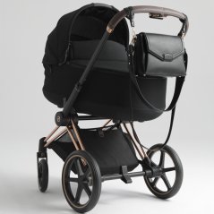 Kabelka a organizér na kočárek 2v1 Joissy MIDI - Black/Black