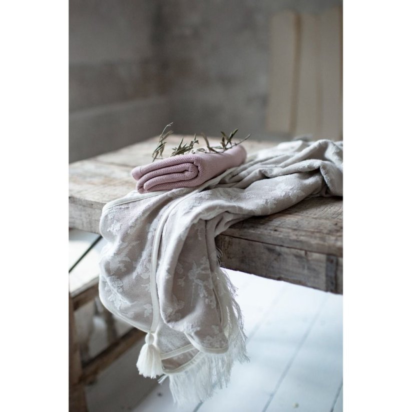 Dětská luxusní osuška s kapucí My Memi - Boho Leaves - Beige