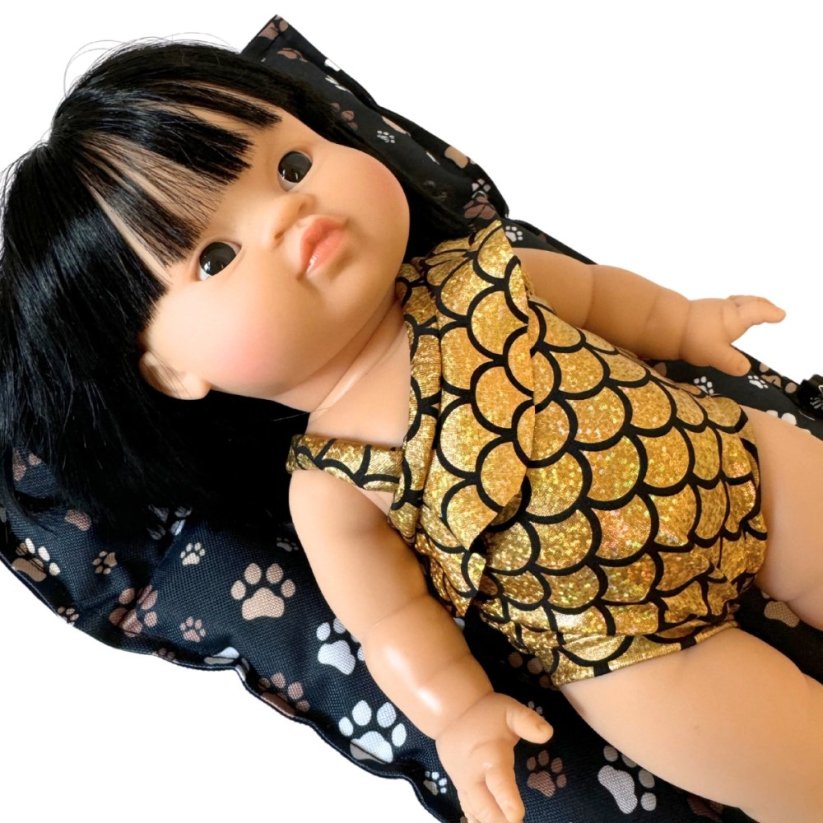 Plavky pro panenku 34 cm By Loli - Gold mermaid