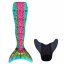 Kostým mořské panny Kuaki Mermaids - Mořský ocas a monofin ploutev - Bali - XXS 5-6 let