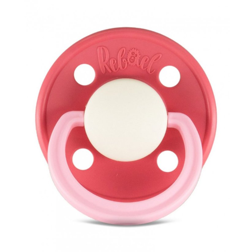 Dudlík Rebael z přírodního kaučuku 1 ks - Hot Pearly Flamingo - 6-18 měsíců (velikost 2)