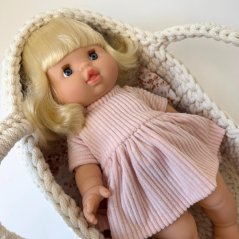 Šaty pro panenku 34 cm By Loli - Boho - Corduroy pink