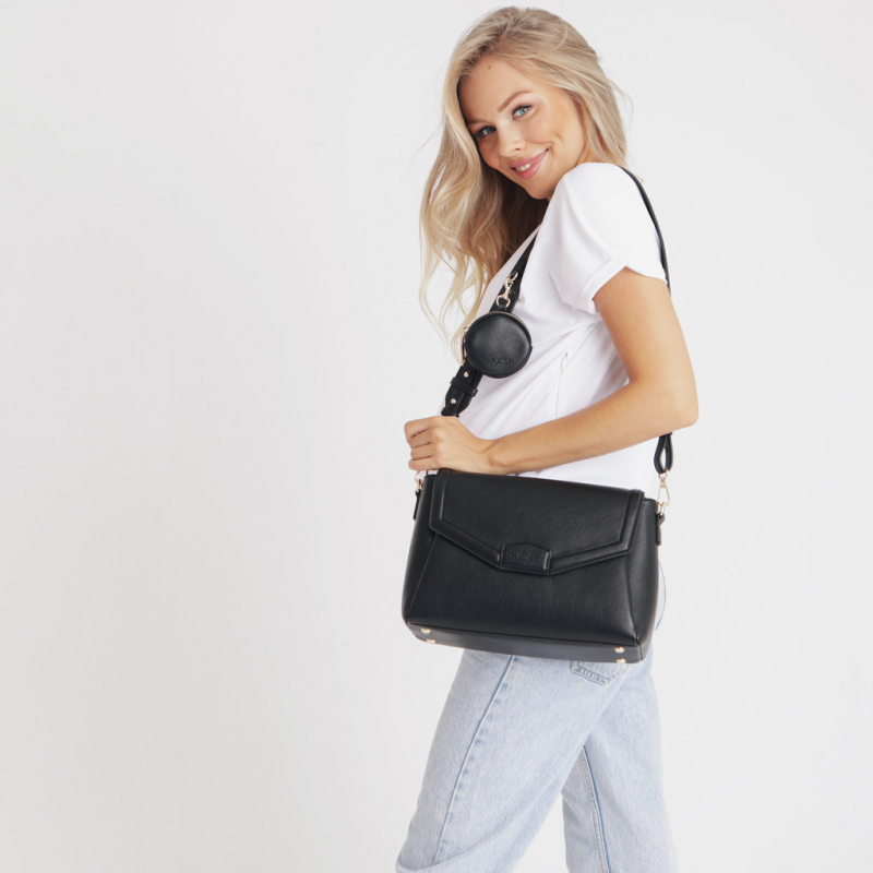 Kabelka a organizér na kočárek 2v1 Joissy MIDI - Black/Black