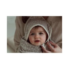 Dětská luxusní osuška s kapucí My Memi - Boho Dots - Beige