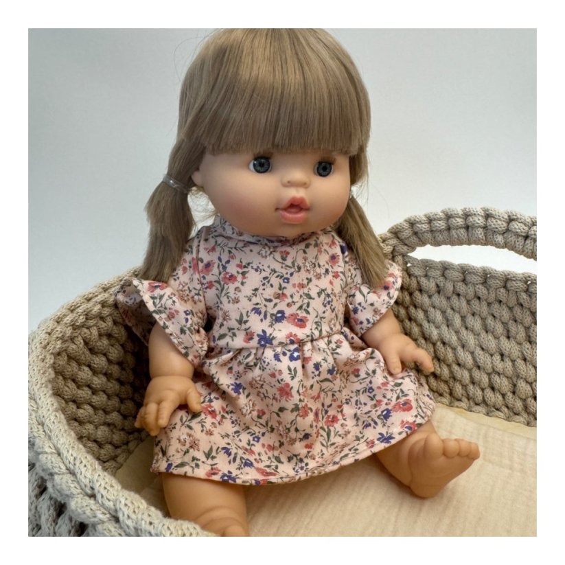 Šaty pro panenku 34 cm By Loli - Fairy - Pink flowers