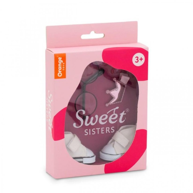 Doplňky k panence Sweet Sisters - Orange Toys - White Shoes And Glasses