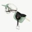 Čabraka s dekou na sedlo pro hobby horse koníka By Astrup - Green