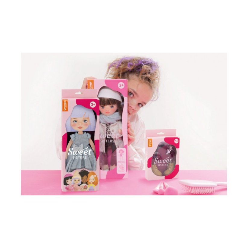 Látková panenka Orange Toys - Sweet sisters Tina - Pink Dress with Sequins