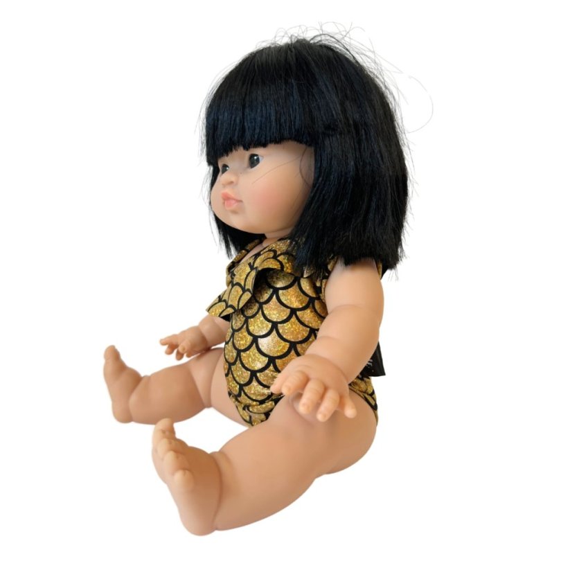 Plavky pro panenku 34 cm By Loli - Gold mermaid